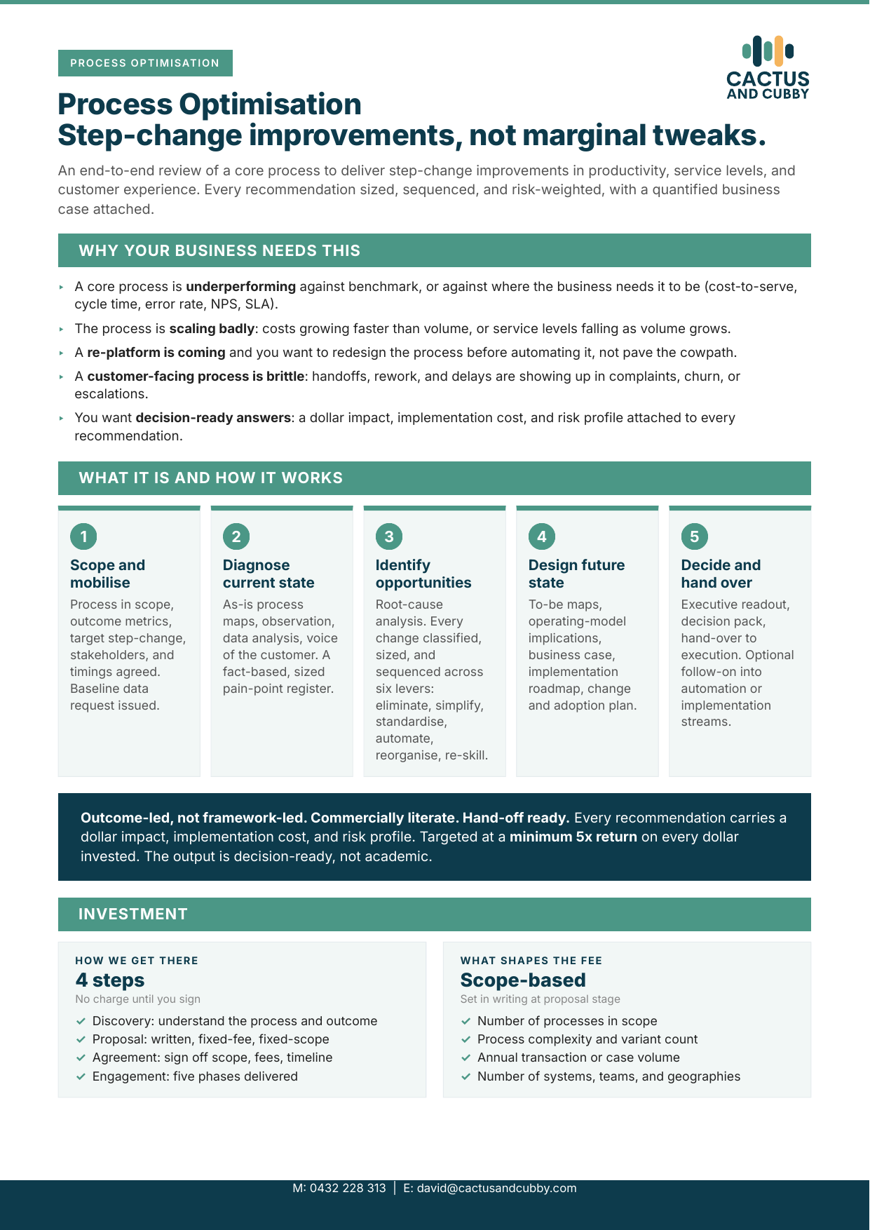 Process Optimisation brochure